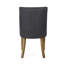 Chaise de salle à manger confortable avec revêtement en tissu gris anthracite - profondeur 24,45 po, largeur 20,03 po, hauteur 34,92 po, poids lourd polyvalent 15,39 lb