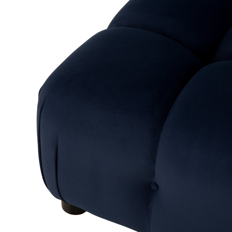 Canapé modulaire 4 pièces rembourré, Bleu foncé