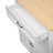 Evelyn Kitchen Island with Extendable Table and Storage, Faux Marble Top, White-1867893842