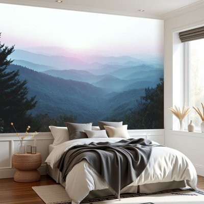 Papier peint auto-adhésif Sunset Mountain Blue Ridge Mountains National Park Landscape Nature