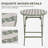 3-piece Steel Frame Wicker Folding Bistro Set-465441273