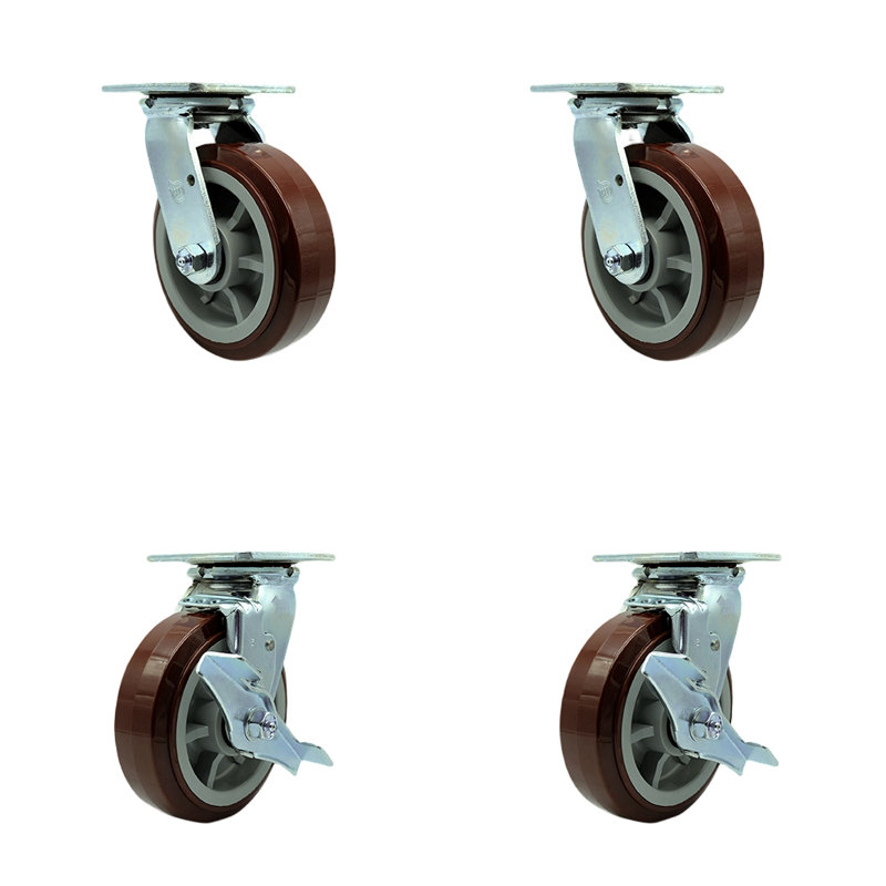 4 Piece Polyurethane Caster Set