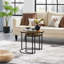 Metal Frame Coffee Table, Round Nesting Table Set-18111831