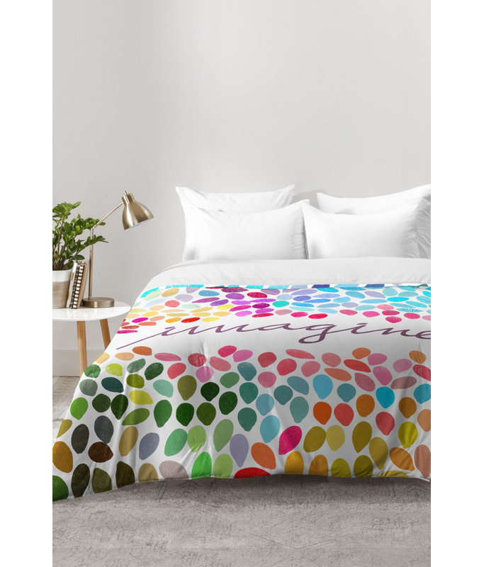 Garima Dhawan Modern & Contemporary Polyester Dots Comforter, Full/Queen Comforter + 2 Standard Shams