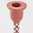 Hand-Painted Dusty Pink Aluminum Taper Candle Holder-1574520815