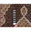Tapis brun / brun clair noué à la main de conception unique 4 pi x 6 pi Fransien