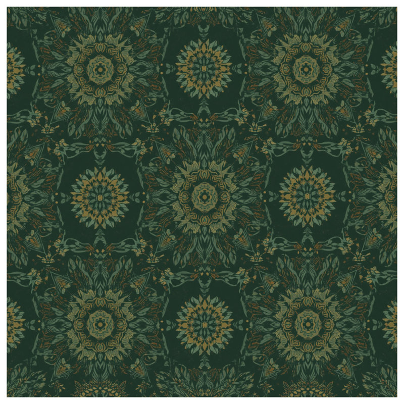 Tapisserie murale motif floral Mandala, 104in H x88 with 4 Grommets