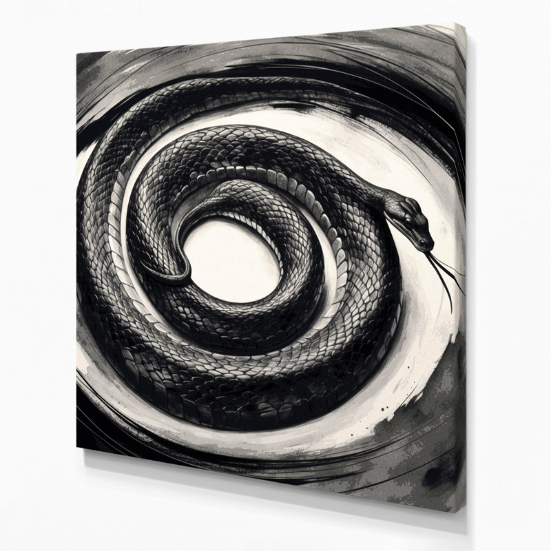 Art animalier sur toile, faune noire, H 16 po x l 16 po