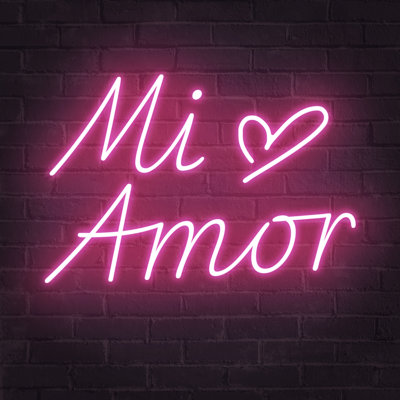 Neon Amor II by Victoria Barnes - Wrapped Canvas Print