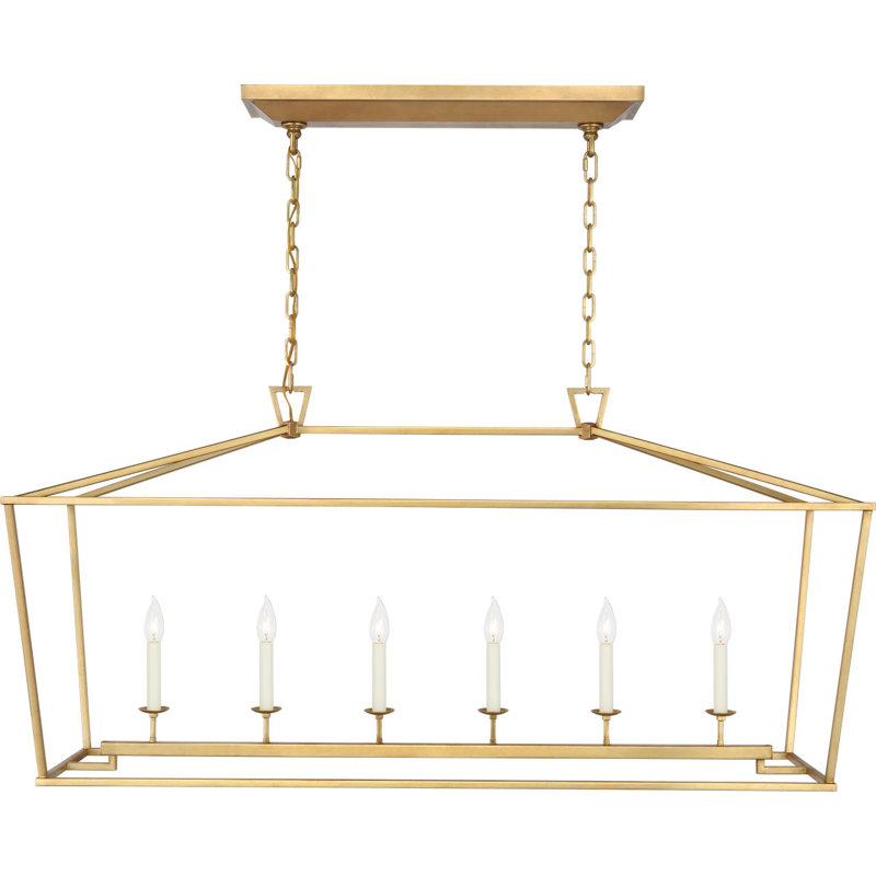 Darlana Large Linear Lantern in Gild
