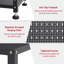 32/47inch Workbench with Pegboard, Desktop Capicity 200lbs, Heavy-Duty Steel Garage Workbench- with Hanging Kits