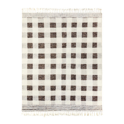 Jaipur Living & Enkay Berkshire DSK02 Handknot Striped Brown/White Runner (3'X10')