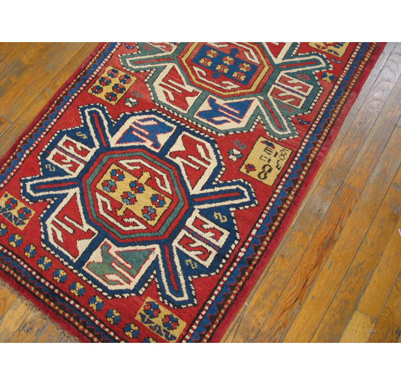 19th Century Caucasian Kazak Rug ( 3' x 6' - 91 x 183 )