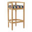 Tabouret de bar en teck 30 po Santa Barbara - Huître-63326240-97429115-70062932