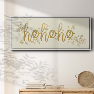 Golden HOHOHO- Framed Canvas