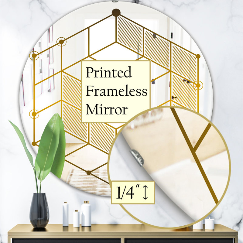 Miroir d'appoint mural sans cadre Capital Glam, H 23,6 po x l 23,6 po
