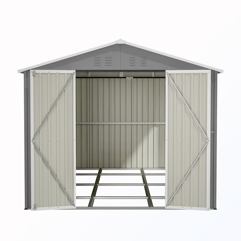 Outdoor Storage Shed With Additional Lockable Side Door