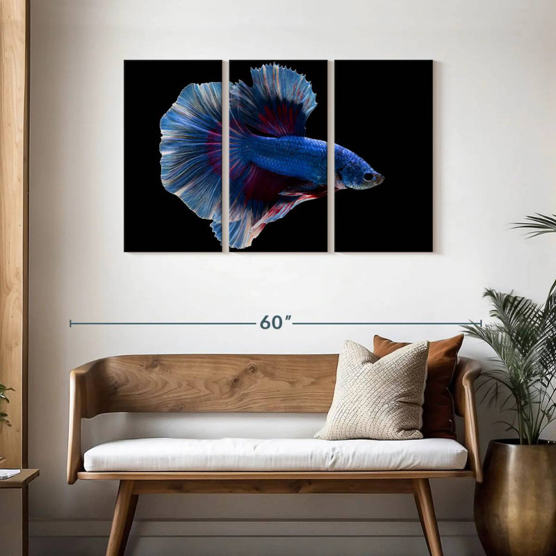 Brampt Elegant Blue Betta, 28" H x 45" W