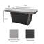 Table de foyer d'extérieur en aluminium avec base en osier et réservoir de carburant caché Baecher H 24,61 po x l 51,97 po-760745800
