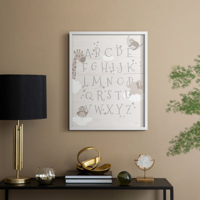 Dream Dream Alphabet, reproduction encadrée - bois massif
