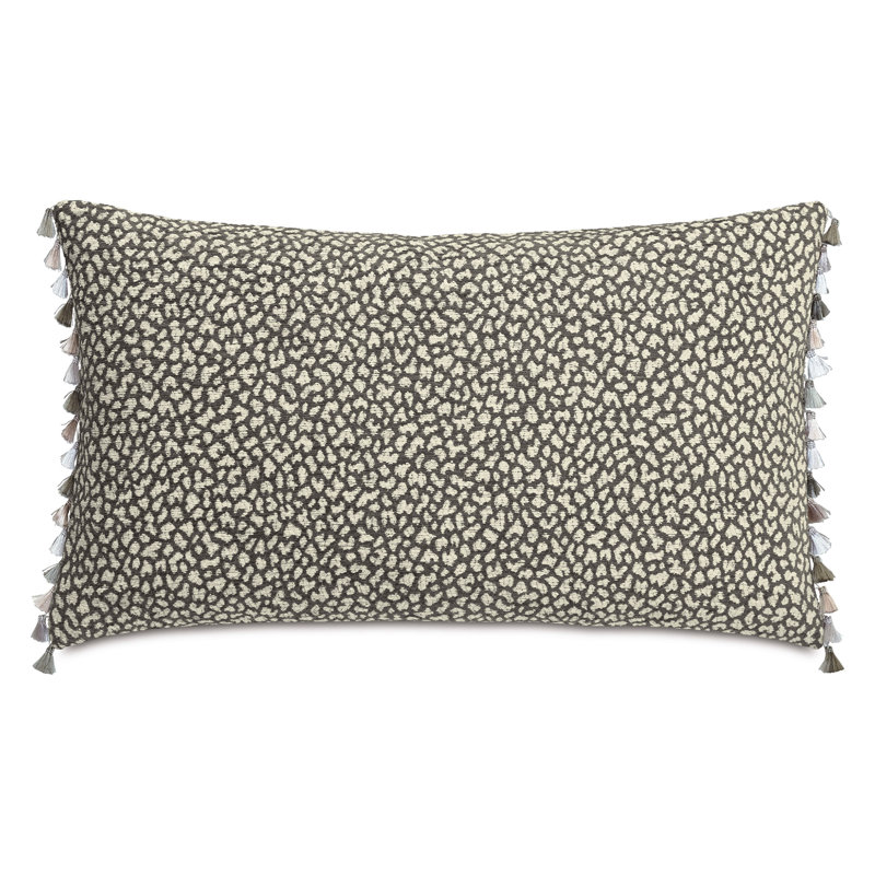 Coussin Rosecliff, Imprimé animal gris / crème, Rectangle H 15 po x l 26 po