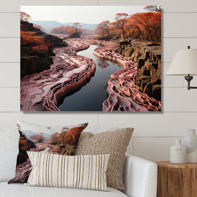 Reproduction d'art sur toile, "Pink méandre"