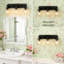 Éclairage pour meuble-lavabo de salle de bain 3 lumières avec abat-jour en verre transparent, applique murale de style campagnard industriel pour miroir de salle de bain, chambre à coucher et couloir, finition noire mate 23 po