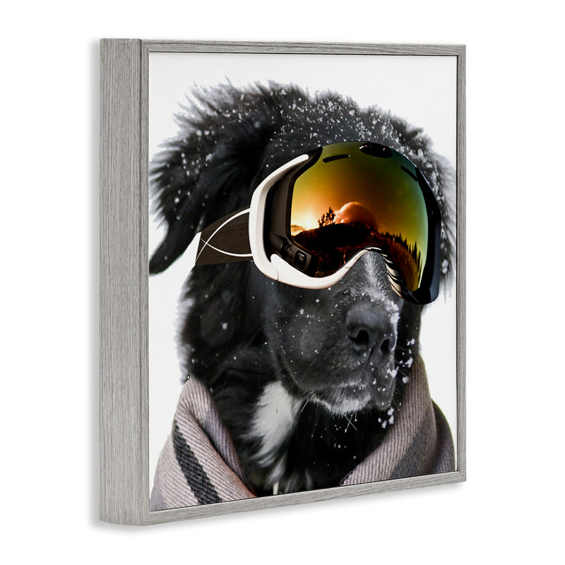 Art de giclée encadrée par Snowboarder, Estampe numérique Farmhouse, H 17 po x l 17 po