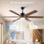 Ventilateur de plafond 60 po avec lumière, ventilateur de ferme 6 pales en bois massif, contrôle intelligent, moteur CC réversible silencieux, vent naturel, 3 tiges incluses-1983071621-1996330448-1983071616