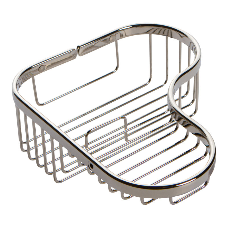 Splashables 9-3/4" Combination Corner Shower Basket, Polished Nickel