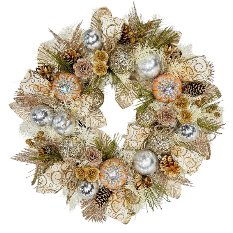 Handcrafted Faux Mixed Assortment 22'' Wreath