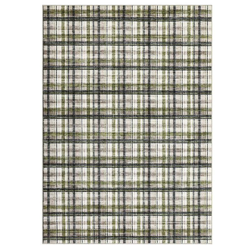 Plaid Washable Rugs Area Rugs for Bedroom Modern Living Room Rugs Non Slip Tartan Large Area Rugs Non Shedding Throw Rug Stain Resistant Carpet