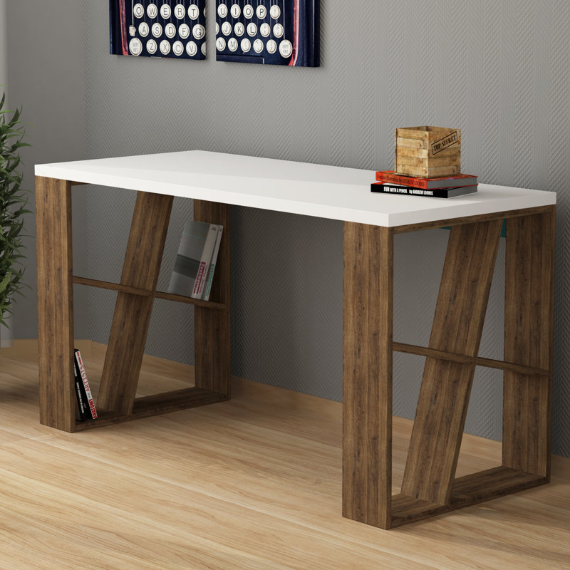Miranda Modern Multifunctional Desk, Dark Oak