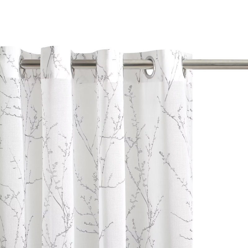 Dervin Semi Sheer Curtain Pair, 52" W x 96" L