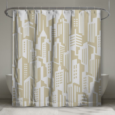 Rideaux de douche Beige City Skyline