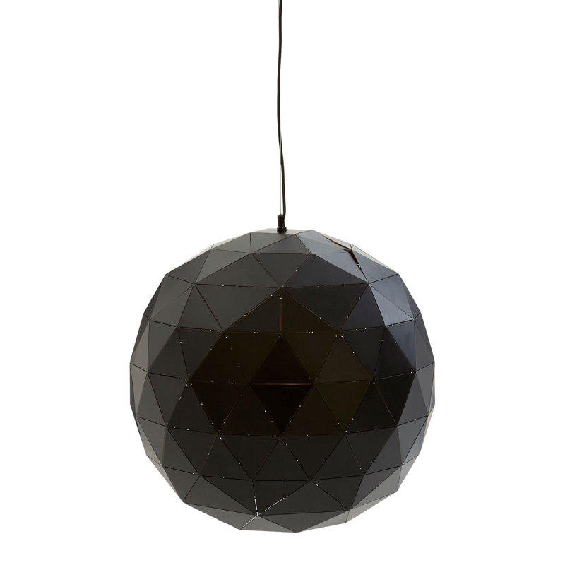 Cosima 4 - Light Black/Gold Geometric Pendant, Black/Gold