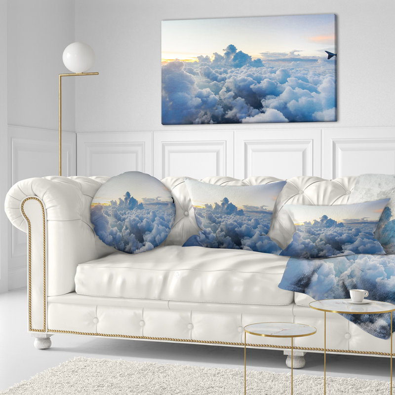 «Light Blue Heavy Clouds in Sky», reproduction de photo sur toile tendue, H 8 po x l 12 po x P 1 po, Toile tendue