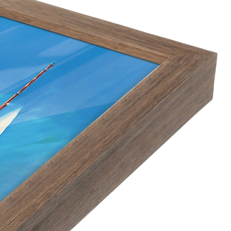 «Sailing the Day Away» par Seven Trees Design, reproduction d'art, Brun, L 18 po x H 24 po, Impression encadrée