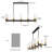10-Light Dimmable Linear Kitchen/Island Chandelier