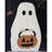 Halloween Ghost With Pumpkin Bucket Throw Pillow
