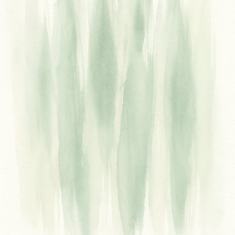 «Soft Sage Flow», art mural aquarelle minimaliste