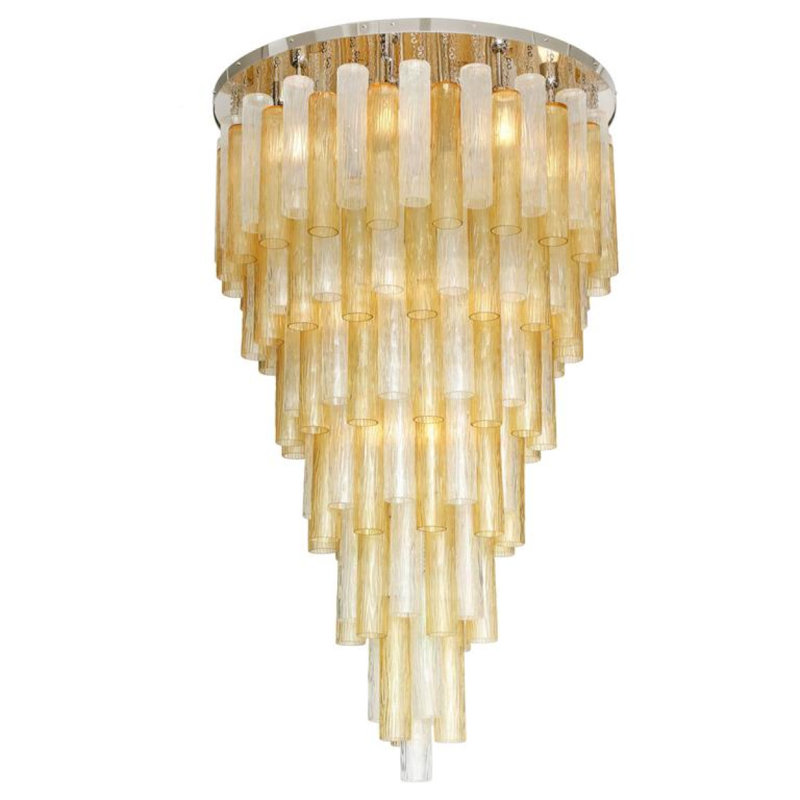 Lustre Alan Mizrahi, Couleurs mélangées, Bronze brillant, 32" Width x  44" Height