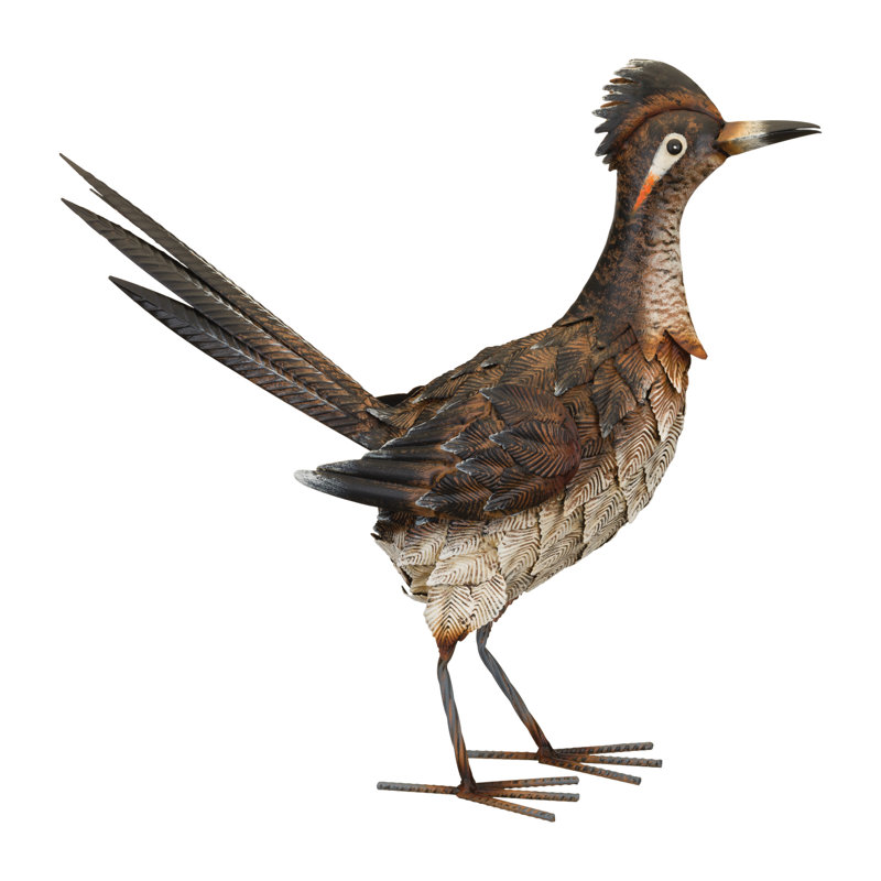 Statue Valero Sienna Roadrunner regardant en métal, H 18,25 po x l 5,75 po x P 17,5 po