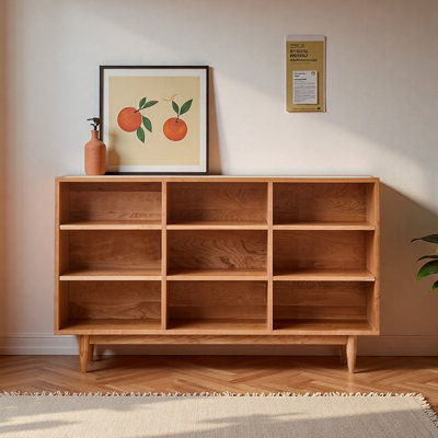 Bibliothèque en bois massif de style nordique