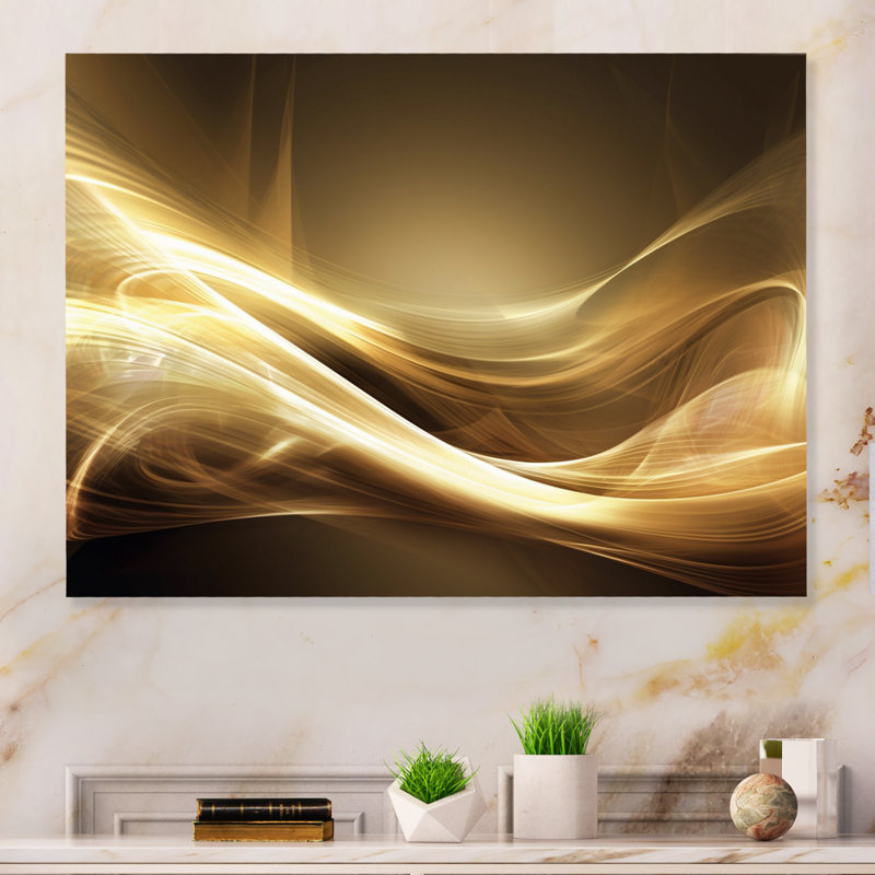 «Gold Elegant Modern Sofa III», impression sur métal, H 12 po x l 20 po