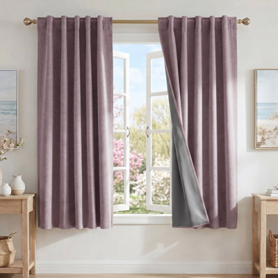 Blackout Curtain for Bedroom & Living Room Thermal Insulated Privacy Room Darkening Drapes, 2 Panels