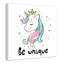 «Be Unique», impression sur papier licorne-47848651-47848663