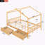 Lit double avec cadre de toit, lit plateforme, cadre de lit -764230216