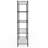 59'' Black 5 Tier Storage Rack Adjustable Tier Spacing Height-367997843