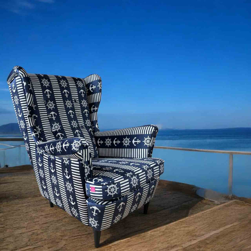 Velvet Wingback Chair